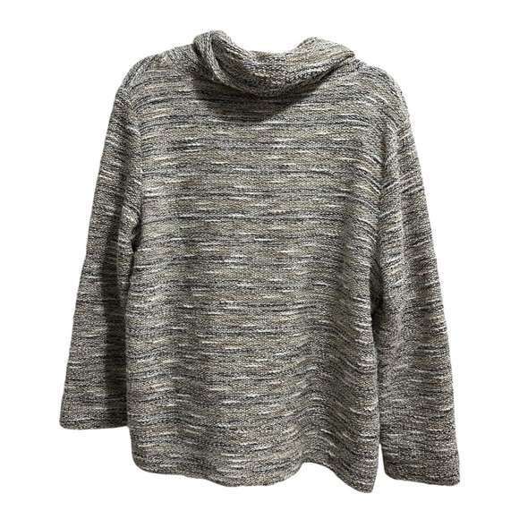 Ruby Rd. metallic boxy cowl neck sweater with drawstring Large - Picture 9 of 11